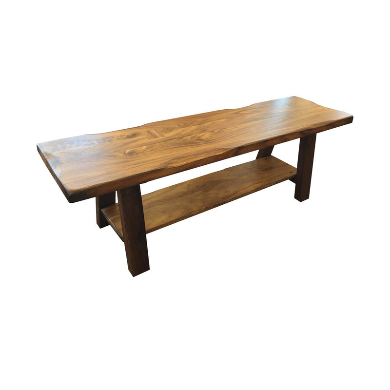 IFD-866BENCH - 59" Solid Parota Wood Bench with &