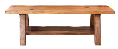 IFD-866BENCH - 59" Solid Parota Wood Bench with 'Live Edge' Top - Oak For Less® Furniture