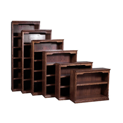 FD-6122T - Traditional Oak Bookcase 36" w x 13" d x 48" h - Oak For Less® Furniture