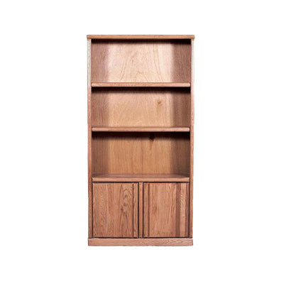 FD-6124D - Contemporary Oak Bookcase 36" w x 12" d x 72" h with Lower Doors - Oak For Less® Furniture