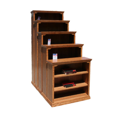 OD-O-T2472 - Traditional Oak Bookcase 24" w x 13" d x 72" h - Oak For Less® Furniture