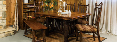 The warm beauty of Amish made hickory furniture