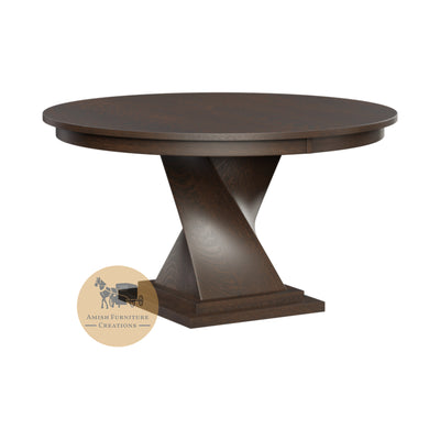 Amish made Lexington Twisty Pedestal Table - Oak For Less® Furniture | Amish Furniture Creations ™