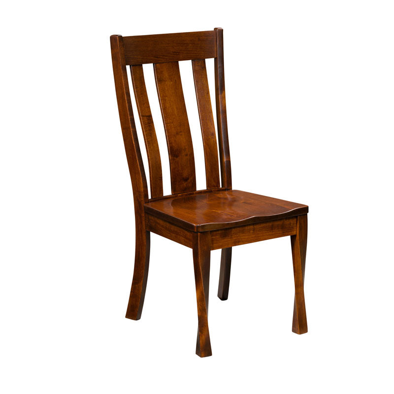 Amish made Lawson Side Chair in Solid Brown Maple - Oak For Less® Furniture
