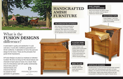 Amish made Cedar Lakes Solid Oak 7 Drawer Dresser - Oak For Less® Furniture