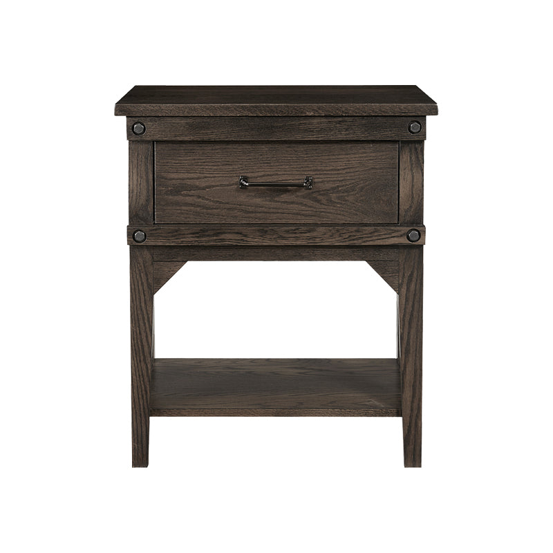 Amish made Cedar Lakes Solid Oak 1 Drawer Nightstand - Oak For Less® Furniture