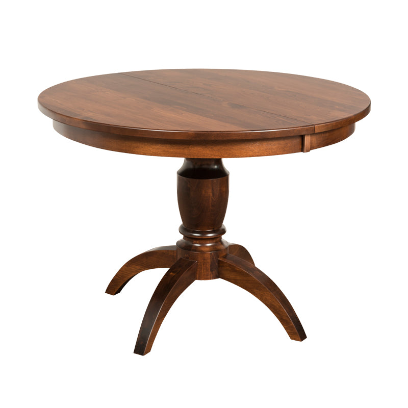 Amish made Edmonton Pedestal Table in Solid Brown Maple - Oak For Less® Furniture