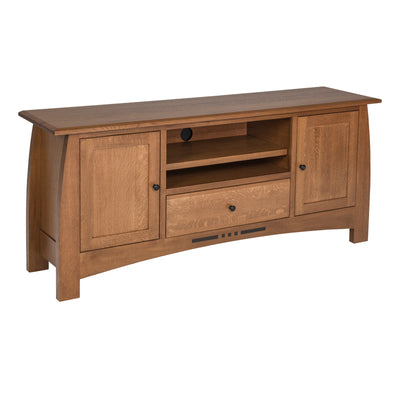 Amish made Arts & Crafts 74" Entertainment Console | Oak For Less ® - Oak For Less® Furniture