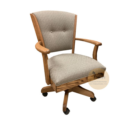 Amish made Caster chair in oak | Oak For Less ® Furniture