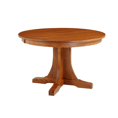 Amish made Old Mission Pedestal Table in Solid Oak - Oak For Less® Furniture