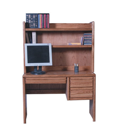 FD-1010 and FD-1013 - Contemporary Oak 44" Student Desk with Hutch - Oak For Less® Furniture