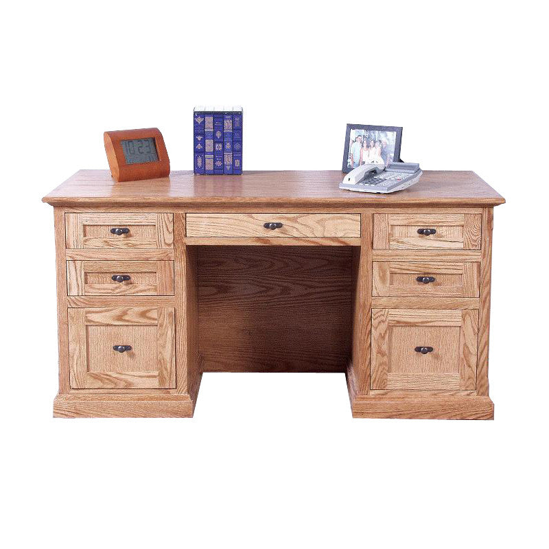 FD-1049M - Mission Oak 72" Executive Desk - Oak For Less® Furniture