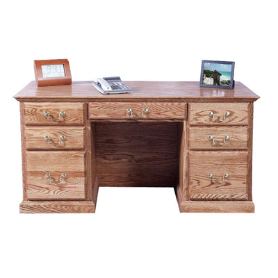 FD-1049T - Traditional Oak 72" Executive Desk - Oak For Less® Furniture