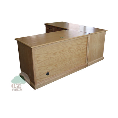 FD-1050M - Mission Oak Desk and Right Return - Oak For Less® Furniture