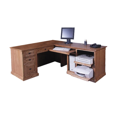 FD-1050M - Mission Oak Desk and Right Return - Oak For Less® Furniture