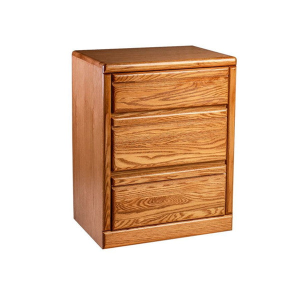 FD-3035 - Contemporary Oak 3 Drawer Nightstand - Oak For Less® Furniture