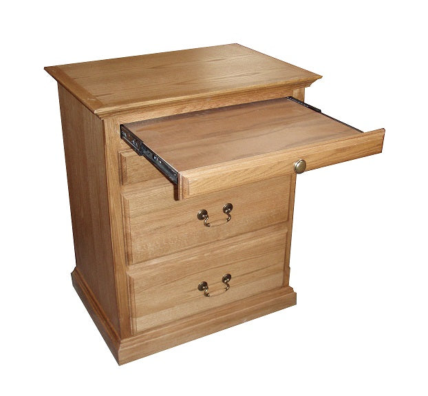 Nightstand with pull out tray discount