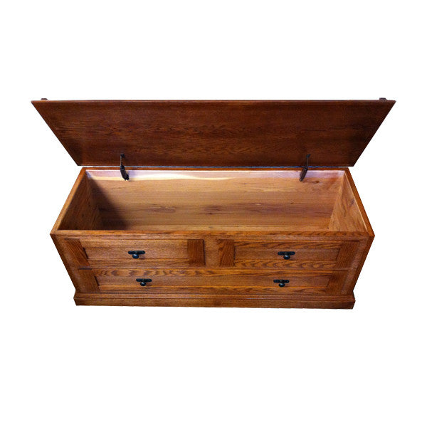 Mission Style Blanket Chest | Oak Bedroom Chest