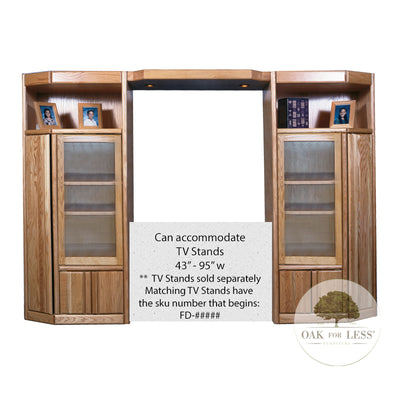 FD-4170 - Contemporary Oak 3 Piece Entertainment Wall Unit - Oak For Less® Furniture