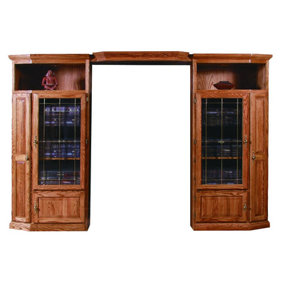FD-4170T - Traditional Oak 3 Piece Entertainment Wall Unit - Oak For Less® Furniture