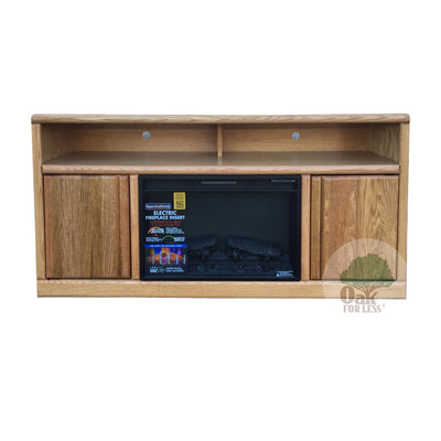 FD Contemporary Oak 60" Fireplace TV Stand - Oak For Less® Furniture