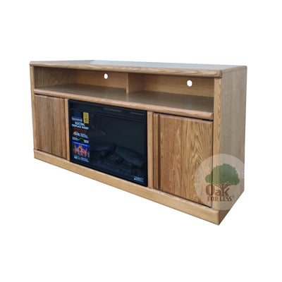 FD Contemporary Oak 60" Fireplace TV Stand - Oak For Less® Furniture