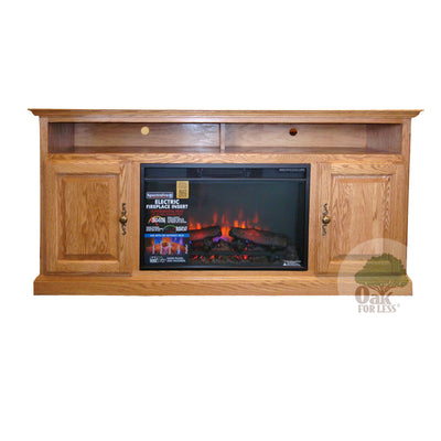 FD Traditional Oak 60" Fireplace TV Stand - Oak For Less® Furniture