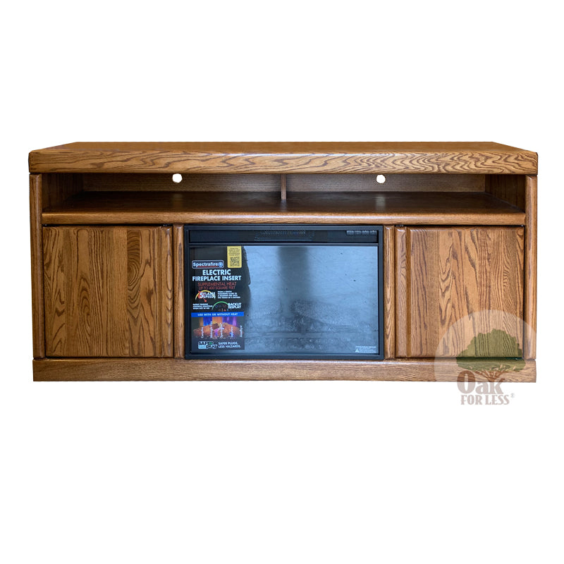 FD Contemporary Oak 66" Fireplace TV Stand - Oak For Less® Furniture