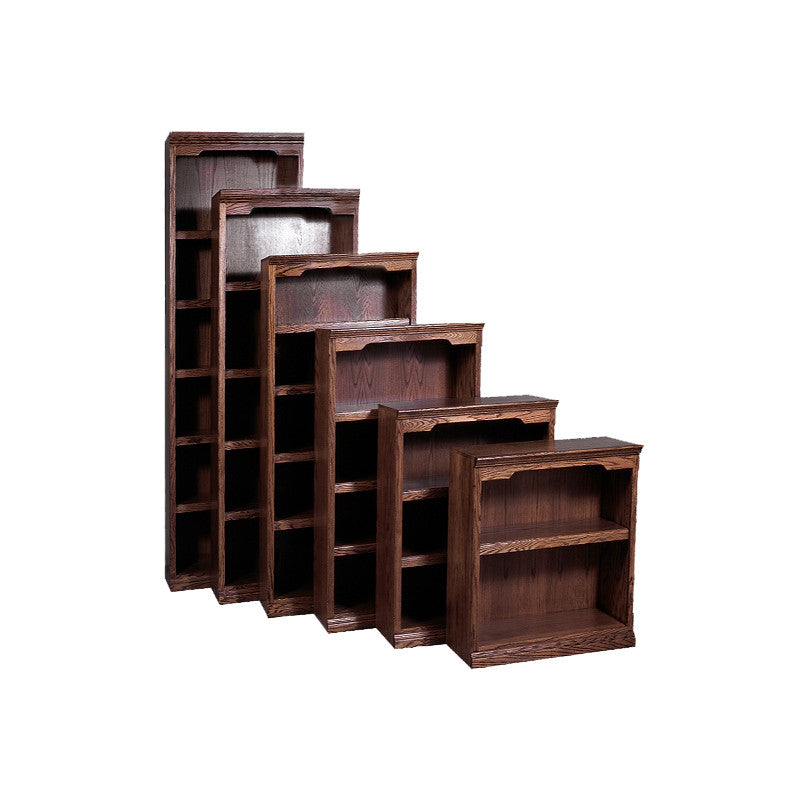 FD-6103T - Traditional Oak Bookcase 24" w x 13" d x 60" h - Oak For Less® Furniture