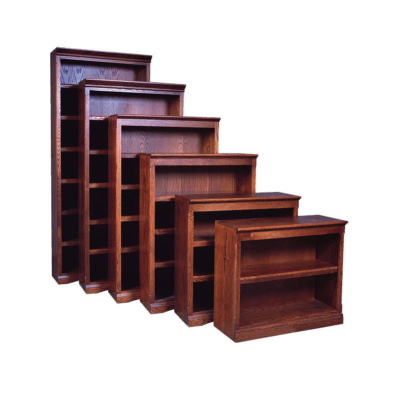 FD-6113M - Mission Oak Bookcase 30" w x 13" d x 60" h - Oak For Less® Furniture