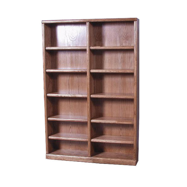 FD-6135 - Contemporary Oak Bookcase 48" w x 12" d x 84" h - Oak For Less® Furniture