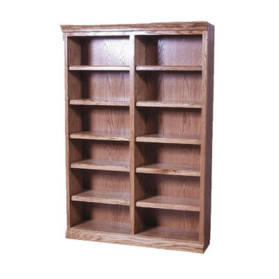 FD-6134M - Mission Oak Bookcase 48" w x 13" d x 72" h - Oak For Less® Furniture