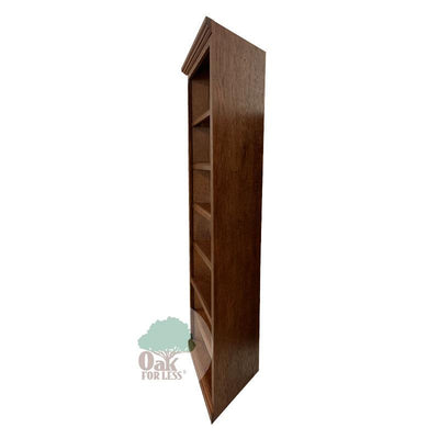 FD-6714T - Traditional Oak Corner Bookcase 72" h - Oak For Less® Furniture