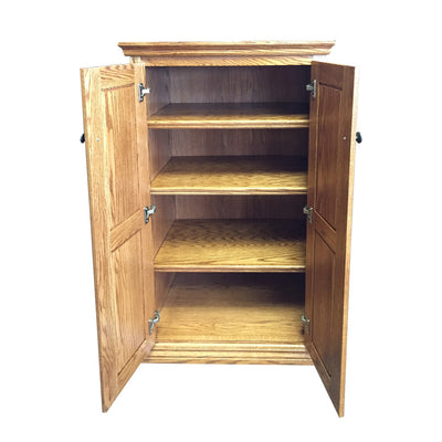 OD-O-T2448-FD-wood - Traditional Oak Bookcase 24" w x 17.75" d x 48" h with Full Doors - Wood - Oak For Less® Furniture