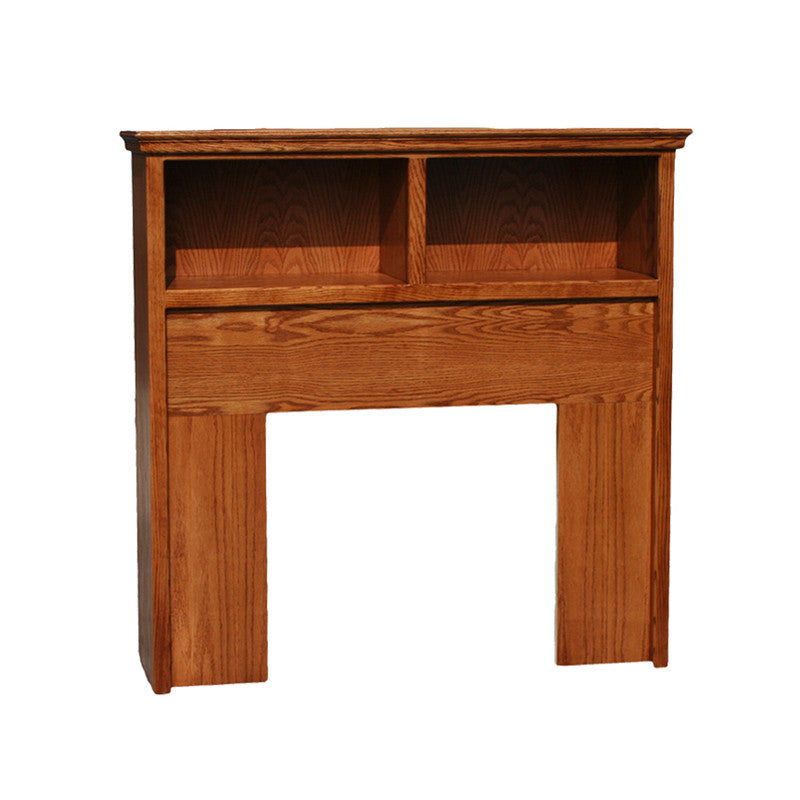 OD-O-T285-F - Traditional Oak Open Bookcase Headboard - Full Size - Oak For Less® Furniture