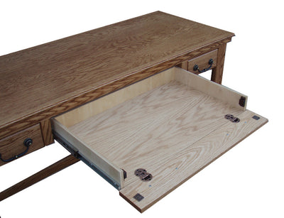 OD-O-T355 - Traditional Oak 52" Lap Top Writing Table Desk - Oak For Less® Furniture