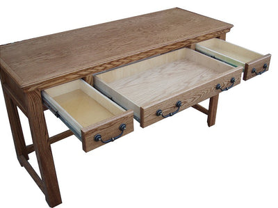 OD-O-T355 - Traditional Oak 52" Lap Top Writing Table Desk - Oak For Less® Furniture