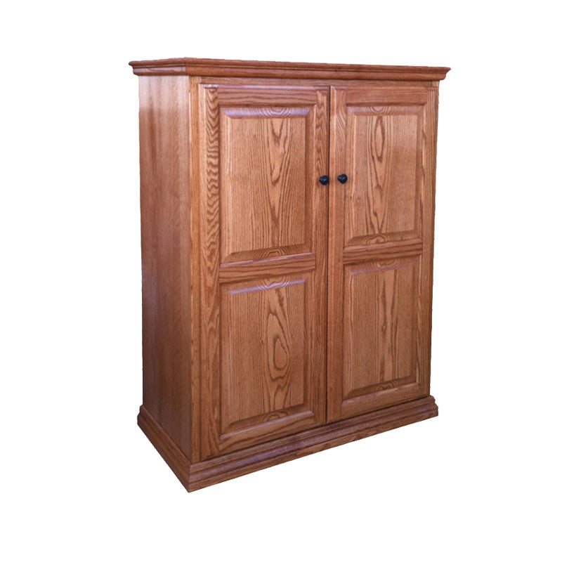OD-O-T3648-FD-wood - Traditional Oak Bookcase 36" w x 17.75" d x 48" h with Full Doors - Wood - Oak For Less® Furniture
