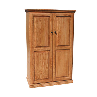 OD-O-T3660-FD-wood - Traditional Oak Bookcase 36" w x 17.75" d x 60" h with Full Doors - Wood - Oak For Less® Furniture