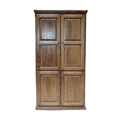 OD-O-T3672-FD-wood - Traditional Oak Bookcase 36" w x 17.75" d x 72" h with Full Doors - Wood - Oak For Less® Furniture