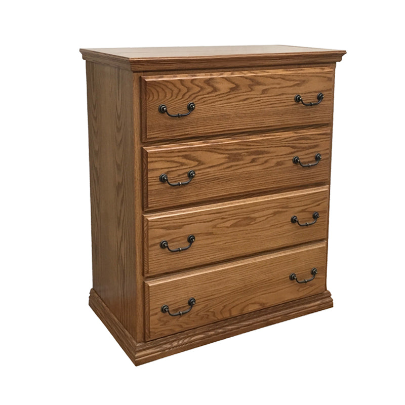 Traditional Oak 4 Drawer Chest - Oak For Less® Furniture