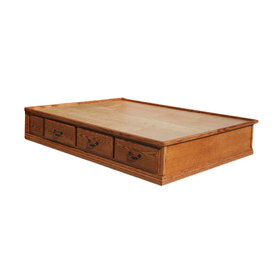 OD-O-T456-EK - Traditional Oak Pedestal Bed with 6 drawers - E King Size - Oak For Less® Furniture