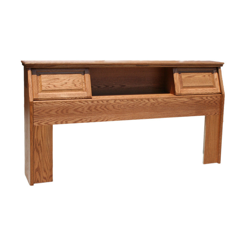 OD-O-T462-CK - Traditional Oak Bookcase Headboard - Cal King Size - Oak For Less® Furniture