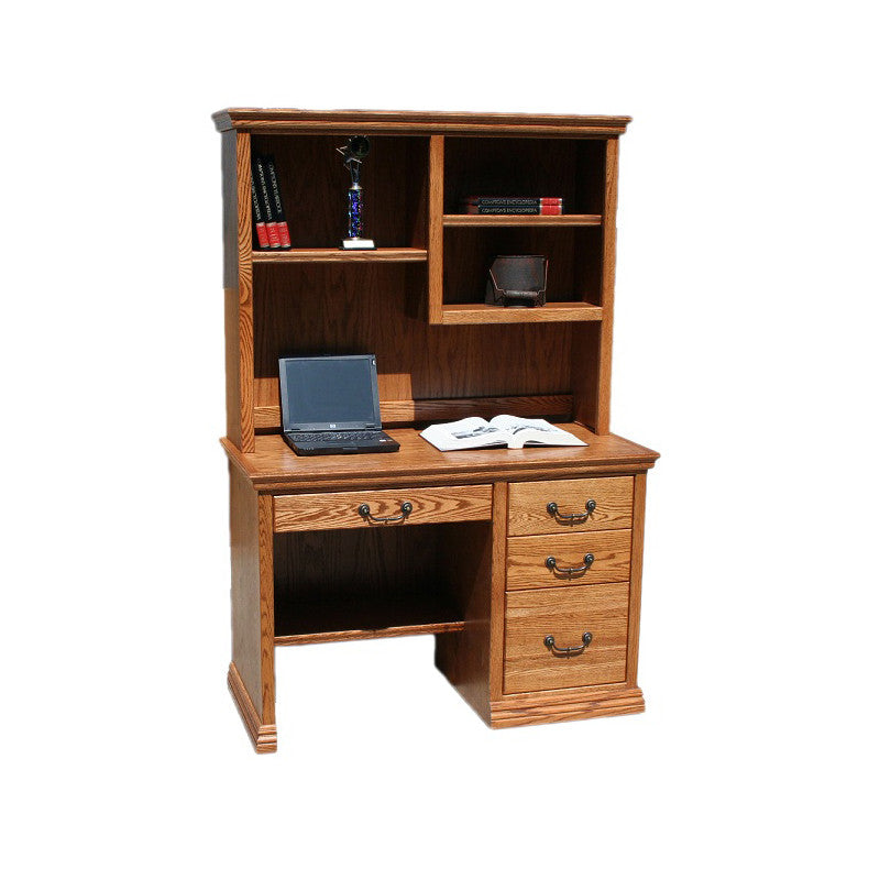 OD-O-T600 and OD-O-T600-H - Traditional Oak 45" Junior Desk with Hutch - Oak For Less® Furniture