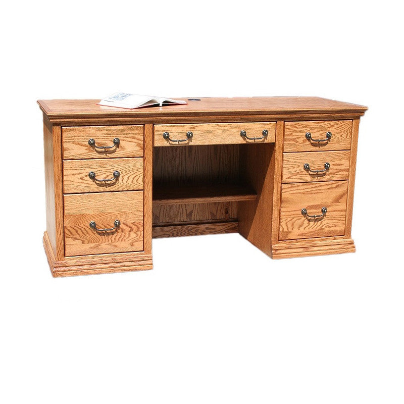OD-O-T653 - Traditional Oak 62" Executive Desk - Oak For Less® Furniture