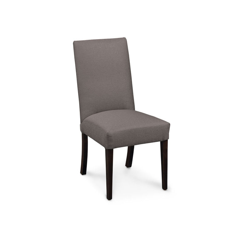 Amish made Claire Upholstered Side Chair - Flint Gray fabric - Oak For Less® Furniture