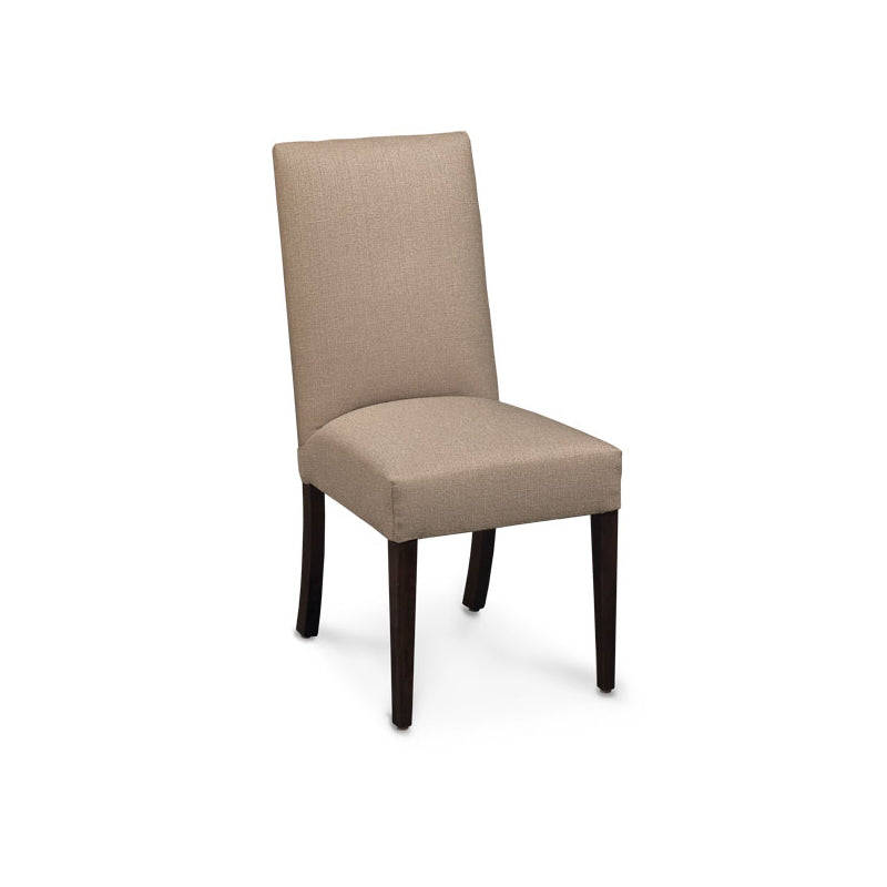 Amish made Claire Upholstered Side Chair - Pewter fabric - Oak For Less® Furniture