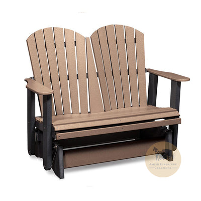 Amish made OKAW Outdoor Poly-Wood Double Glider - Oak For Less® Furniture / Amish Furniture Creations™
