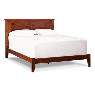 Amish made Shenandoah Bed with Panel Headboard and Wood Frame - Queen size - Oak For Less® Furniture