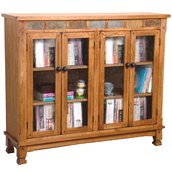 SD-2813RO2 - Sedona Rustic 42" h Bookcase with Doors - Oak For Less® Furniture